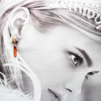 Серьги с удлиненными кристаллами Сваровски