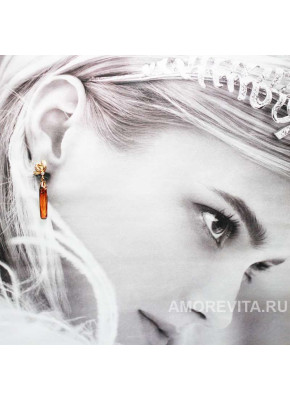Серьги с удлиненными кристаллами Сваровски
