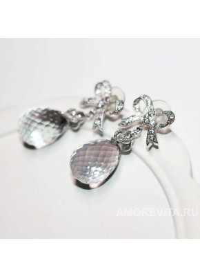 Серьги с Кварцем - Горным хрусталем