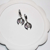 Серьги серебряные с Лунным камнем