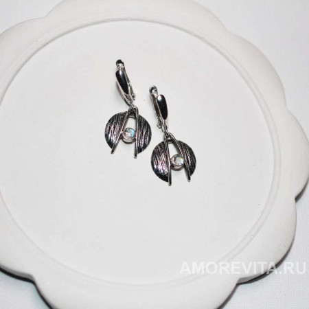 Серьги серебряные с Лунным камнем Серьги серебряные с Лунным камнем