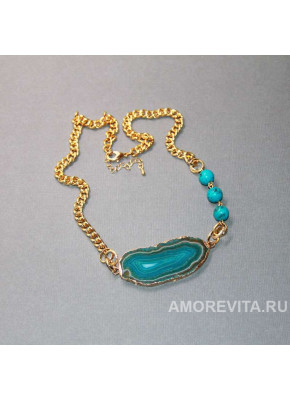Колье из Агата и Бирюзы