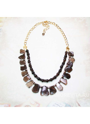 Колье из Раухтопаза различных форм