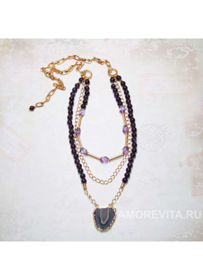Колье многорядное из Аметиста