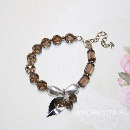 Браслет из Раухтопаза с подвесками