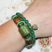 Комплект браслетов из зеленой кожи и Нефрита Комплект браслетов из зеленой кожи и Нефрита