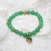 Комплект браслетов из зеленой кожи и Нефрита Комплект браслетов из зеленой кожи и Нефрита