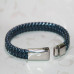 Браслет из синей перламутровой кожи Браслет из синей перламутровой кожи