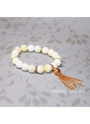 Браслет из Перламутра с подвеской из цепочек