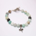 Браслет из Амазонита на замочке с подвеской стрекозой Браслет из Амазонита на замочке с подвеской стрекозой