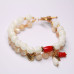 Браслет из Перламутра на замочке с Кораллом и с подвесками