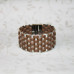 Широкий коричневый кожаный браслет