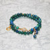 Браслет-колье из Азурита на магнитном замочке