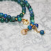 Браслет-колье из Азурита на магнитном замочке
