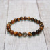 Браслет из Тигрового глаза с позолоченными бусинами Браслет из Тигрового глаза с позолоченными бусинами