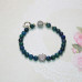 Тонкий браслет из Азурита на магнитном замочке