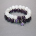 Комплект из 2-х браслетов - Лунный камень и Аметист