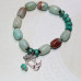 Браслет из Амазонита и Бирюзы с подвесками