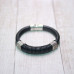 Браслет кожаный черный