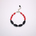 Браслет из черного Агата и красного Коралла